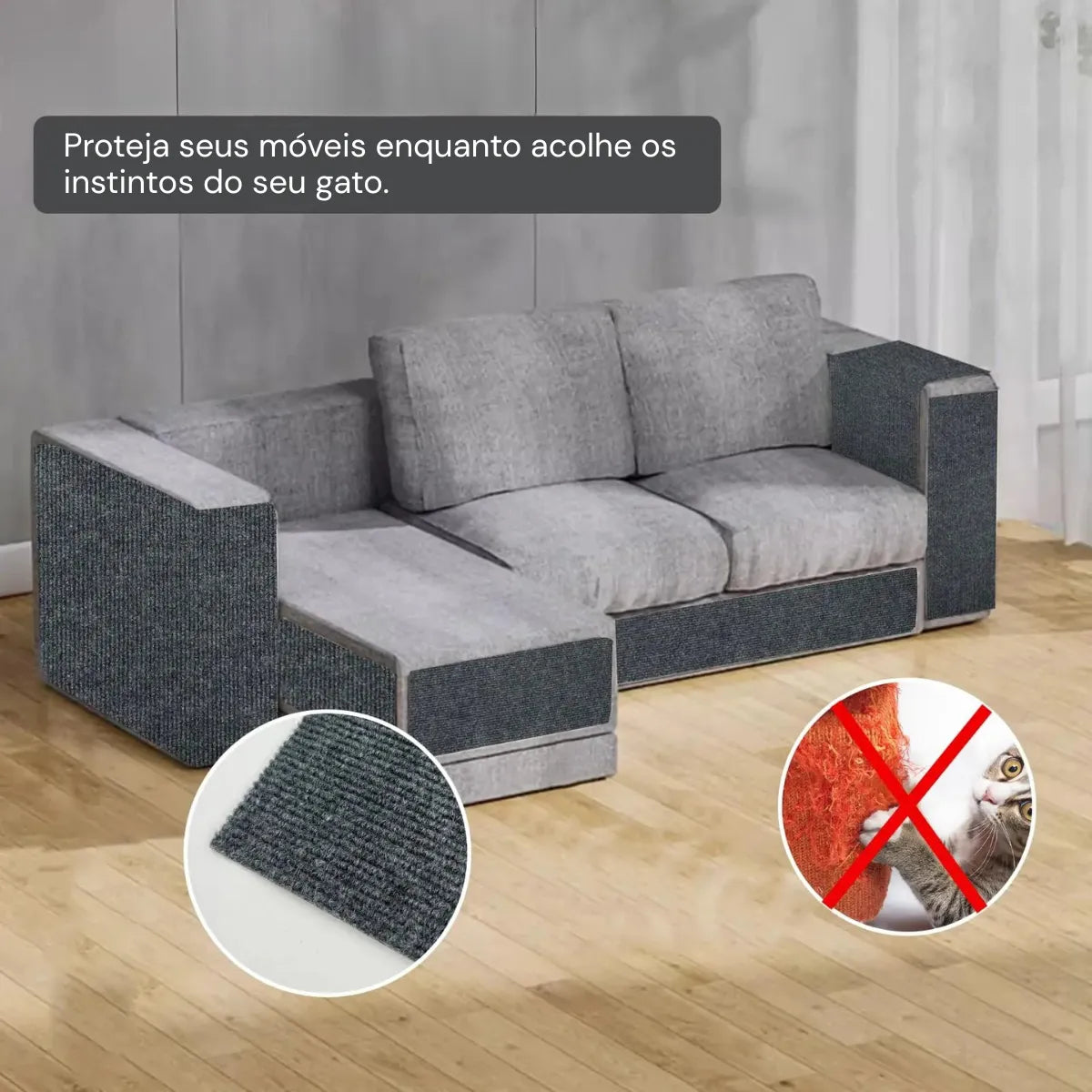 Arranhador para Gatos Auto-adesivo Aparável Gatz