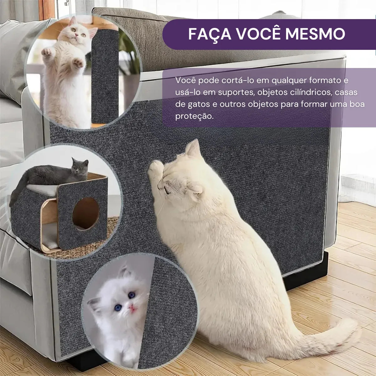 Arranhador para Gatos Auto-adesivo Protetor Gatz