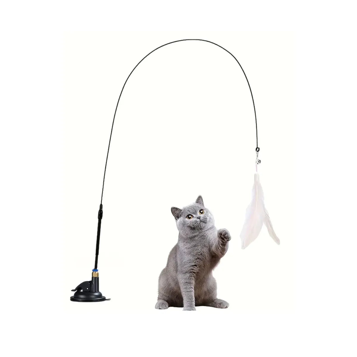 Brinquedo para Gatos Varinha de Pena com Sucção Gatz