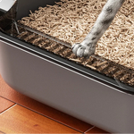 Caixa de Areia para Gatos Semi-fechada Transparente Gatz