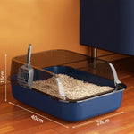 Caixa de Areia para Gatos Semi-fechada Transparente Gatz