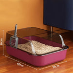 Caixa de Areia para Gatos Semi-fechada Transparente Gatz