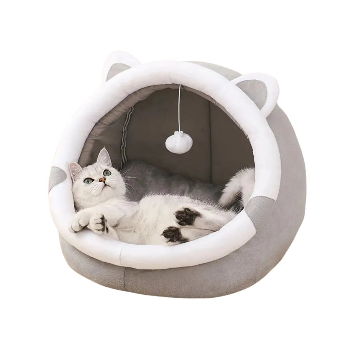 Cama Casa Redonda para Gatos Macia em Algodão Gatz