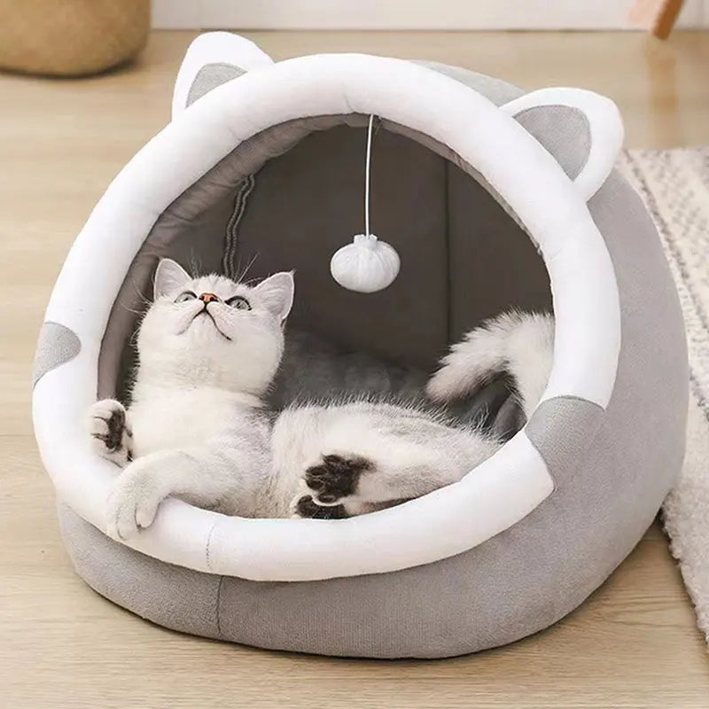 Cama Casa Redonda para Gatos Macia em Algodão Gatz