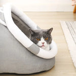 Cama Casa Redonda para Gatos Macia em Algodão Gatz