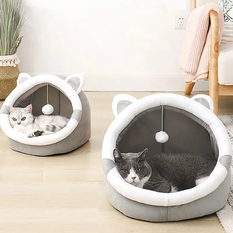 Cama Casa Redonda para Gatos Macia em Algodão Gatz