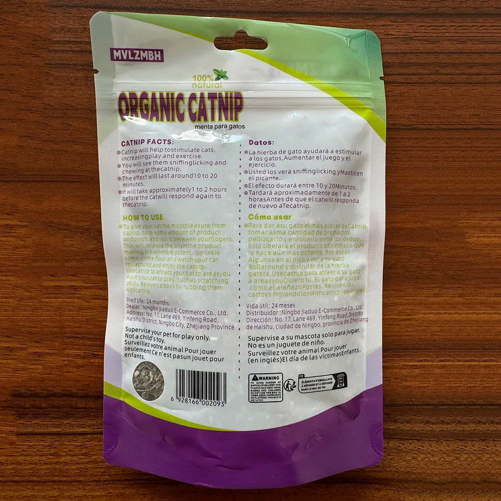 Catnip Orgânico para Gatos Estímulo e Diversão Gatz