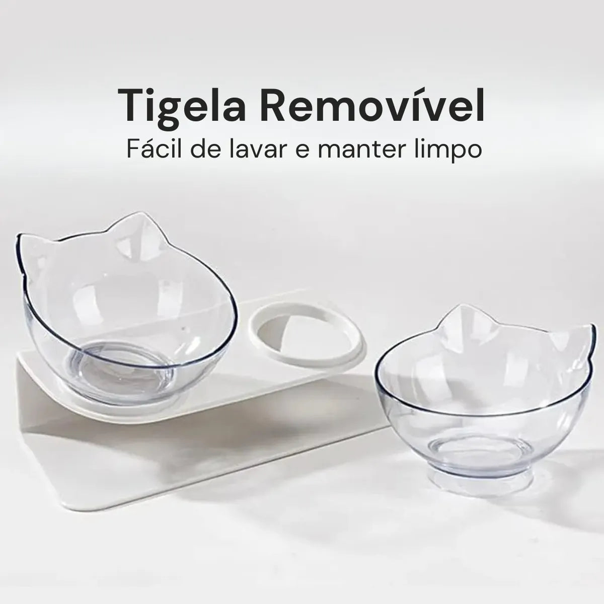 Comedouro para Gatos Duplo Elevado Ergonômico Gatz