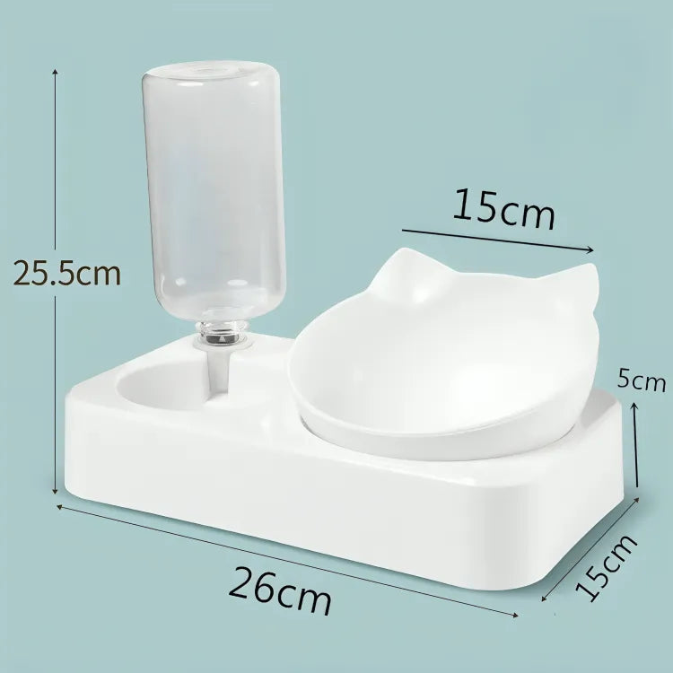 Comedouro para Gatos Duplo Ergonômico com Refil Gatz