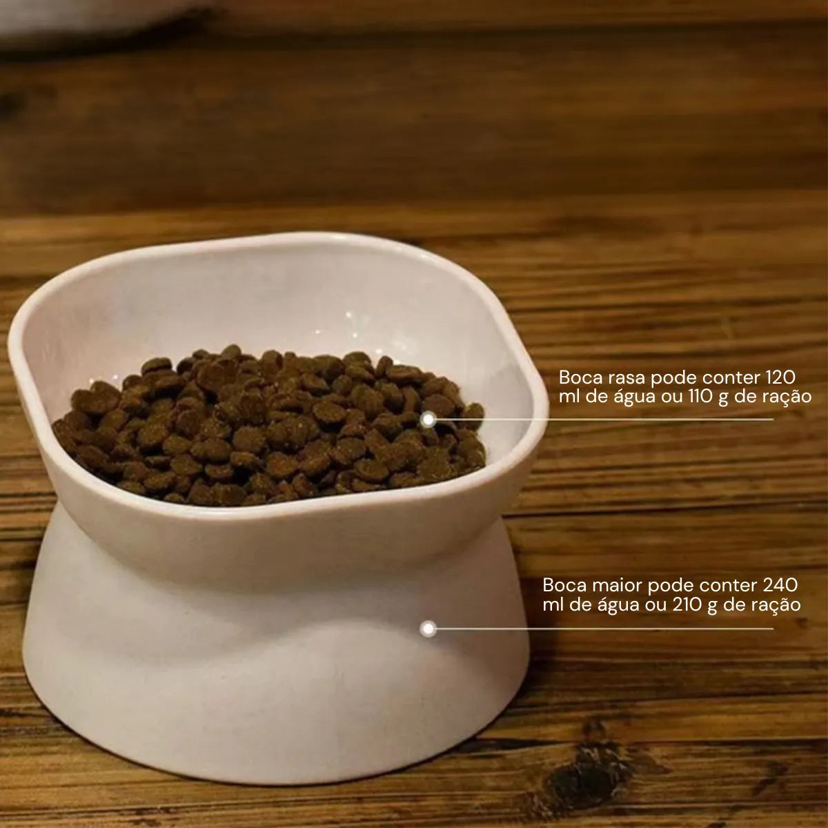 Comedouro para Gatos Elevado Ergonômico com Inclinação Gatz