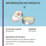 Creme Hidratante para Gatos Protetor de Pata Bálsamo Gatz