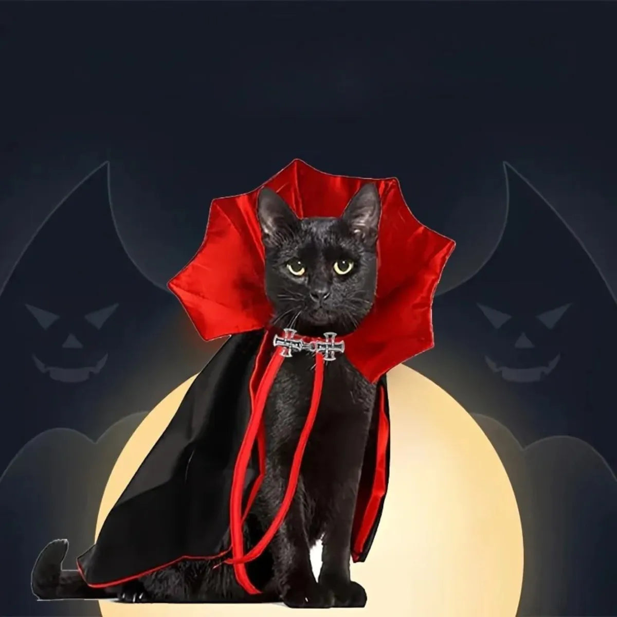 Fantasia para Gatos Vampiro Halloween Gatz