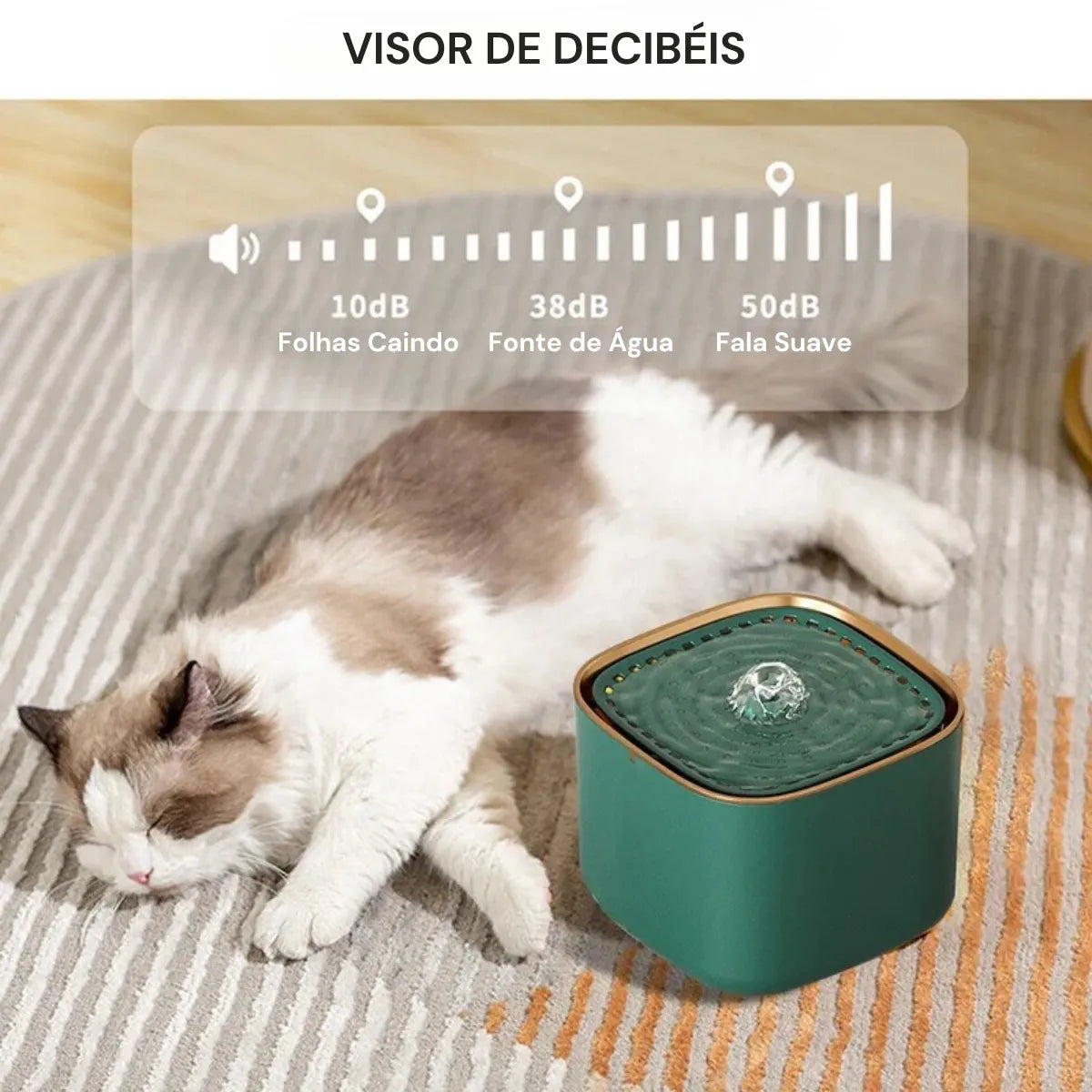 Fonte de Água para Gatos 3L Automático Bica Central Gatz