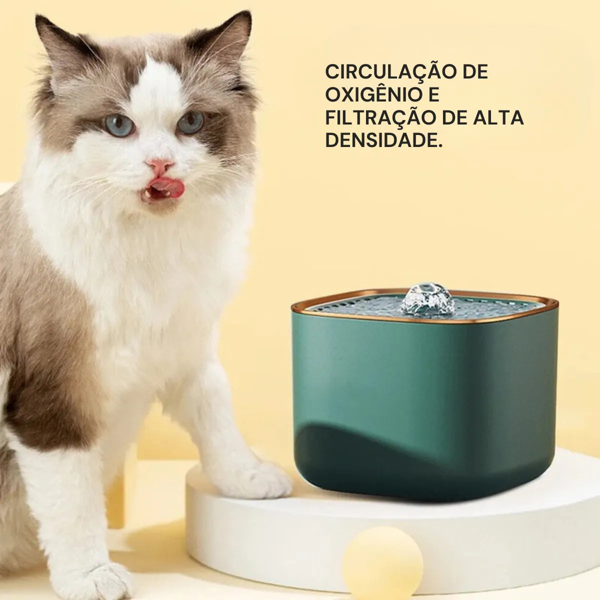 Fonte de Água para Gatos 3L Automático Bica Central Gatz
