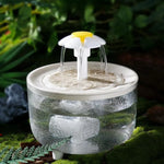 Fonte de Água para Gatos Flor Múltiplas Saídas Elétrico Gatz