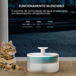 Fonte de Água para Gatos Transparente 2 Modos de Fluxo Gatz