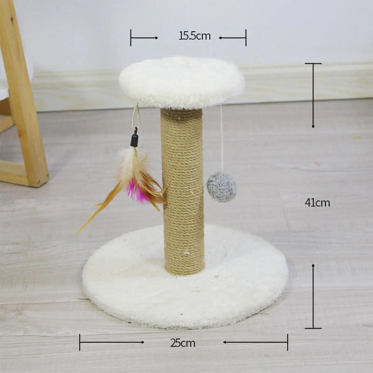Poste Arranhador para Gatos com Corda de Sisal Gatz