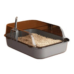 Caixa de Areia para Gatos Semi-fechada Transparente Gatz