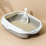 Caixa de Areia para Gatos Semi-fechada Cinza Gatz