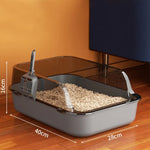 Caixa de Areia para Gatos Semi-fechada Transparente Gatz