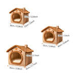 Cama Casa para Gatos Dobrável Removível Gatz