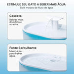 Fonte de Água para Gatos Transparente 2 Modos de Fluxo Gatz