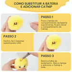 Trio Brinquedo Automático para Gatos com Som de Animal Gatz